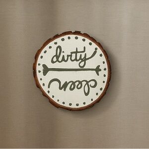 Handmade Dishwasher Magnet, Dirty/Clean, wood slice
